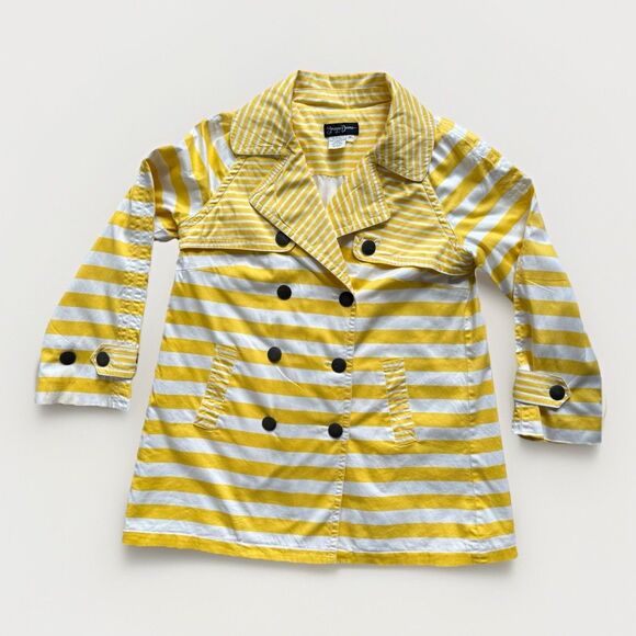 Prosper And Devine Lightweight Jacket Yellow And White Striped Size Medium - Picture 1 of 7